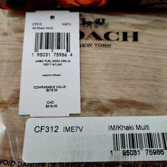 Coach Medium ID Wallet Jumbo Floral - NWT - Picture 5 of 6